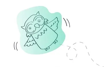 BuboBox owl floating above persons illustration